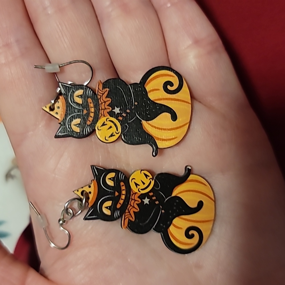 Halloween Cat Earrings